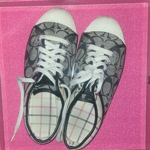 Coach Black and White Patterned Sneakers